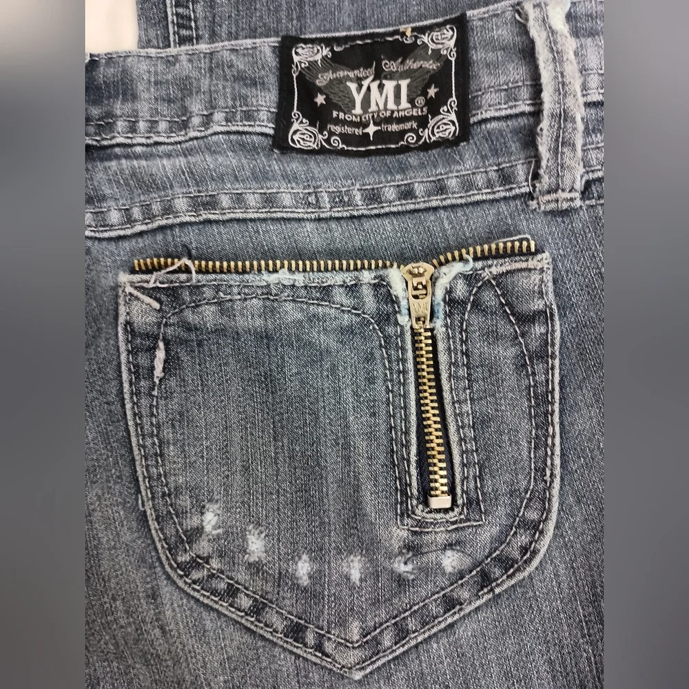 2/$30 Gray Straight Leg YMI Zippered Denim‎ Y2K Jeans(#1,519)